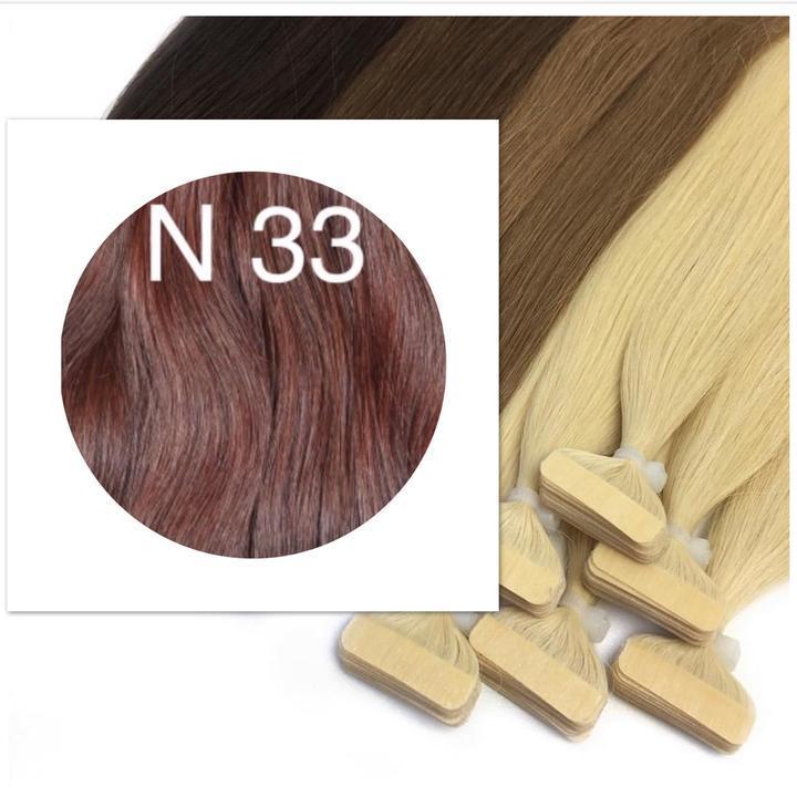 RED BROWN TAPE-IN HAIR EXTENSIONS